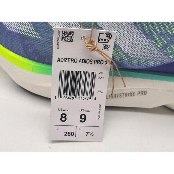 Adidas Adizero Adios Pro 3 Mens Blue Running Shoes Size 8 ID3635 - Picture 11 of 11